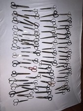 Vtg Mixed Straight Scissor 67 Scissor Lot Sewing Craft Metal Japan Swiss Etc picture
