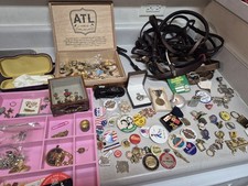 Huge Vintage Junk Drawer Lot Collectibles Box Resellers Bulk Wholesale Treasures picture