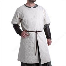 Medieval Amor Thick Padded half Sleeves Gambeson Coat Aketon Jacket Armor Best R picture