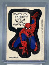 1975 Topps Marvel Spider-Man-1 Comic Book Heroes Sticker Card picture