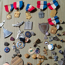 Vintage Medals,Pins,Awards, Fraternal, Clubs,61 Pieces Total. picture