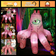 6FT Halloween Inflatable Scary Giant Yard Decoration with LEDs - Outdoor Party D picture