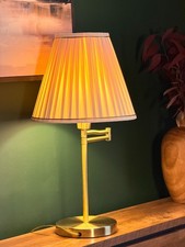 Vintage 1998 Legacy Brass Swing Arm Table Lamp Adjustable Reading Lamp Gold picture