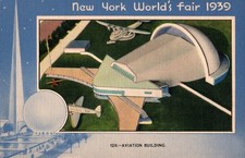 World's Fair New York 1939 - Aviation Building Postcard Postcard picture