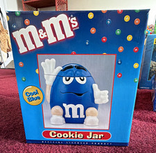 M&M’s Cool Blue Character Cookie Jar Official Licensed Benjamin & Medwin 1999 picture