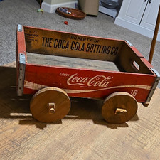 Vintage Wooden Advertising Wagon Pull Toy Original 1975 picture