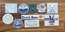 Vintage Lot Dutch Bros Stickers Born 2 Live USA Flag, Drink One For Dane READ picture