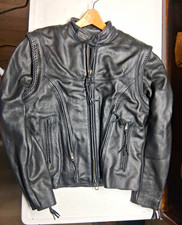 Harley-Davidson Black Leather Jacket with Zip-Out Vest 