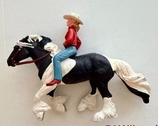 Vintage 2010 Safari  Streaming Light  Horse with rare Female Rider  7” x 4” picture