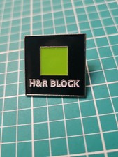 Vtg H & R Block Logo Silver Tone Lapel Pin picture