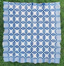 Antique Jacquard Coverlet hand-woven Textile 70