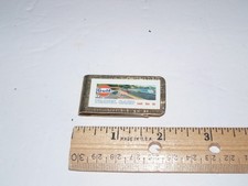 Vintage Gulf Travel Card Money Clip Gold/Silver Tone picture
