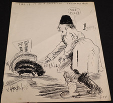 WWI Pen Art Illustration Drawing 'Germany Peace Skunk Short Lived' Peterson 1918 picture