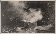 Antique PNW 1929 Jerky rack forest Eastern Oregon 4.5x3 Original Photo picture