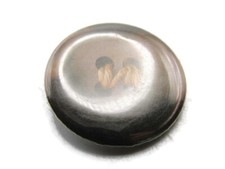 Vintage Pinback Button Two Cartoon Mice Characters Covering Eyes See No Evil picture