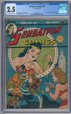 Sensation Comics #40 CGC 2.5 DC Comic 1945 Wonder Woman picture