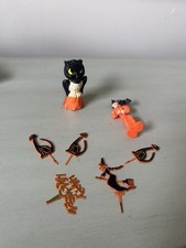 Vintage Halloween Gurley Owl With With Black Cat Cake Toppers Lot  picture