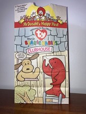 Vintage 1998 PAPER BAG McDonalds Happy Meal Promo TY Teenie Beanie Babies Unused picture
