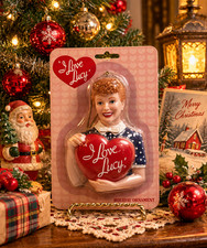 Kurt Adler I Love Lucy Lucille Ball Heart Christmas Ornament New Package picture