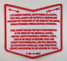 OA Obligation Order of the Arrow Boy Scouts Pocket Shaped Patch With Words picture