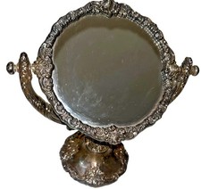 Antique Baroque by Wallace 1940s Silver Plated Vanity Mirror picture