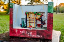 Holiday Time Village Collectibles Slide w/ Children Christmas Playground AS-IS picture