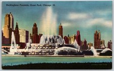 Buckingham Fountain, Grant Park, Chicago, Illinois - Postcard picture
