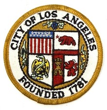 Vintage 1970s City of Los Angeles Founded 1781 Seal Uniform Patch 3 Inch picture