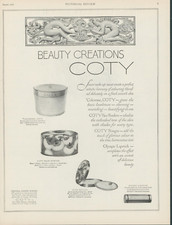 1928 Coty Beauty Creations Colcreme Face Powder Rouge Lipstick Print Ad PR7 picture
