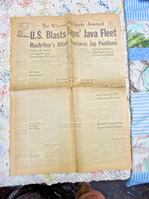 Newspaper  WWII-WW2 Wisconsin State Journal 2/261942 
