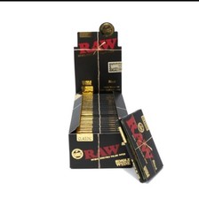 π π 25 x RAW CLASSIC BLACK SINGLE WIDE ROLLING PAPERS FULL BOX AUTHENTIC ππ picture
