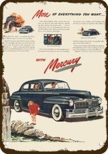 1947 MERCURY Car Vintage-Look-Edge DECORATIVE REPLICA METAL SIGN picture