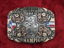 Texas Republic Bullride Rodeo Champion☆2024☆X~TREME☆TROPHY BUCKLE☆Lone Star☆R84 picture