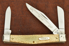 CASE XX USA 1889-1989 CENTENNIAL GOLD STONE PREMIUM STOCKMAN KNIFE GS344 (32963) picture
