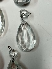 Lot of 11 Vintage Clear Crystal Chandelier Prisms 2