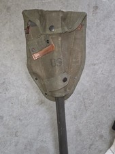Vintage 1945 WWII U.S. Military Folding Entrenching Tool Shovel w/ Canvas Cover picture