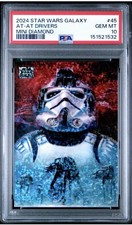 2024 TOPPS CHROME STAR WARS GALAXY MINI DIAMOND #45 AT-AT DRIVERS PSA 10 picture