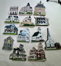 VTG Lot Of 13 Sheila’s Houses Shelf Sitters Collectibles 3D   Signed Cottagecore picture
