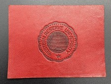 c1910 L20 Western Reserve University College Seal Tobacco Leather Cleveland Ohio picture