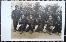 WWI. Feldpost. German infantry squad in full gear. 1915 picture