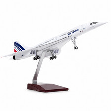 Air France Concorde 1:125 Model Airplane Supersonic Jet With Metal Stand 50cm picture
