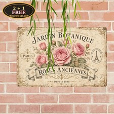 Parisian Floral Antique French Garden Flower Shop Sign picture