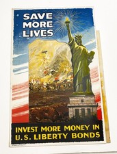Original 1918 US WWI poster, super rare multipart standup, won't see another picture