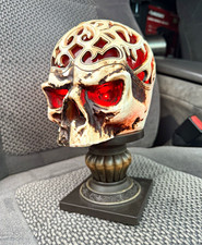 Big Lots Halloween Light Up Skull Red LED Eyes Gothic Tabletop Decoration picture