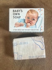 Vintage Savon Baby's Own Soap Nursery Decor dead Stock 1950s Collectible Rare picture