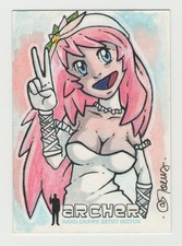 Archer seasons 1-4 Sketch insert card by artist Adam Toews - Rare artist picture