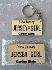 NEW - Jersey Girl keychain & magnet set - New Jersey license plate picture