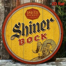 Shiner Bock Beer Logo Vintage Round Tin Metal Signs Home Décor 8x8 picture