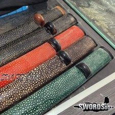 22'' Rayskin Wrapped Wakizashi Saya Scabbard Sheath with Buffalo Horn Fittiings picture