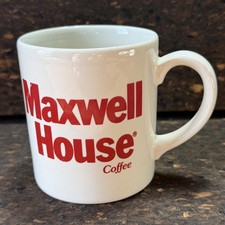 Vintage Maxwell House Coffee Advertising Mug Grindley England White Red picture